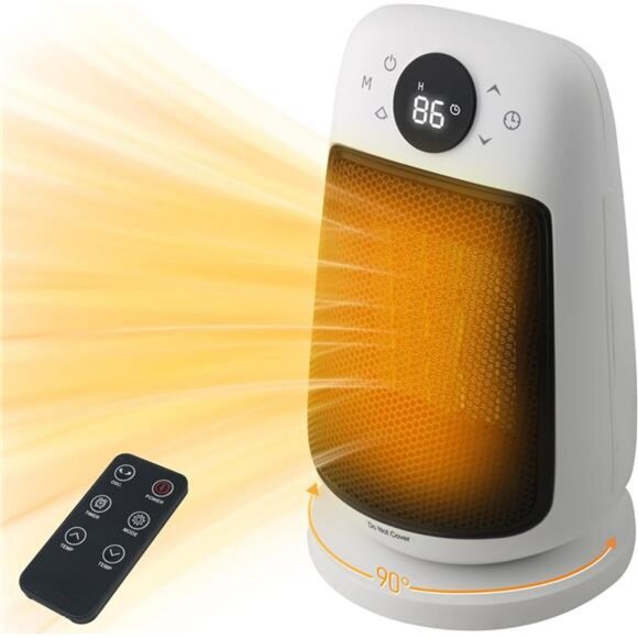 Space Heater, Portable Electric Heaters for Indoor Use with Thermostat, Remote - Picture 1 of 7